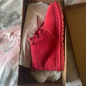 Red chukka ugg boot